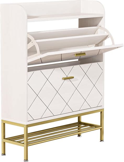 VTRIN Shoe Cabinet with 2 Flip Drawers, Wooden Shoe India | Ubuy