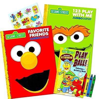 Buy Sesame Street Coloring Book Super Set ~ 3 Elmo Coloring Books, Over ...