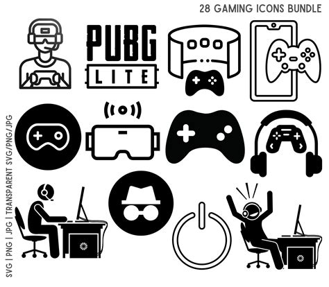 Gaming Icons Clip Art Video Game Vector Art Gamer Silhouette Images Png ...