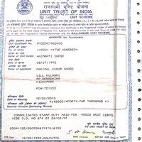 Unit Trust Of India Mutual Fund [UTIMF] — Rajlakshmi unit scheme- Not ...