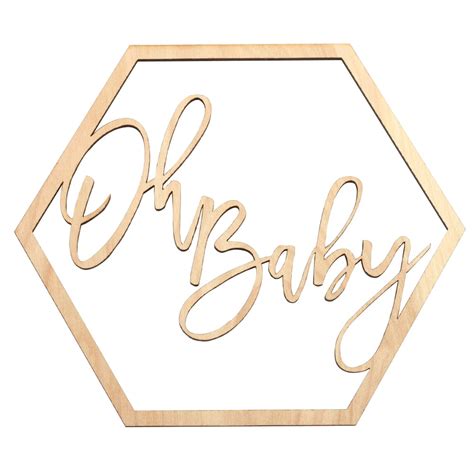 Buy Koyal Wholesale Wood Oh Baby Sign, Party Banner For Baby Shower ...