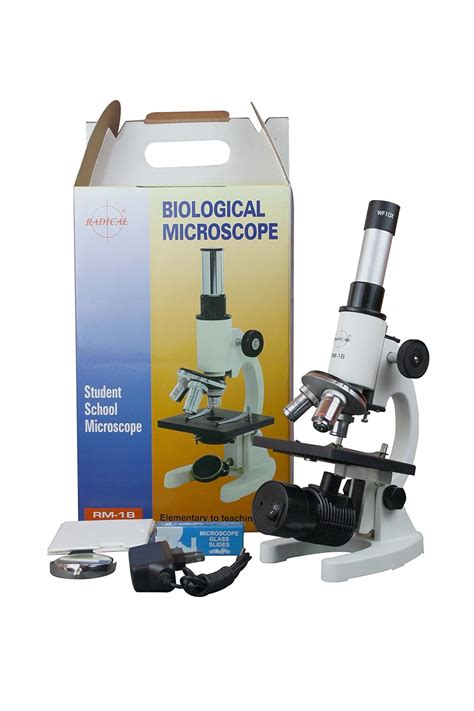 Radical 40-600x Student Cordless LED School Compound LED Microscope ...