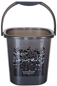 NAYASA Plastic Funk Bucket (25 litres, Black) 30 L Plastic Bucket Price ...