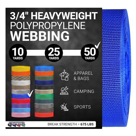 Strapworks Heavyweight Polypropylene Webbing - Heavy Duty Poly ...
