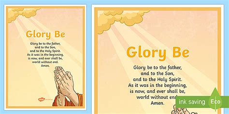 The Glory Be Poster | Christian Teaching Resource | Twinkl