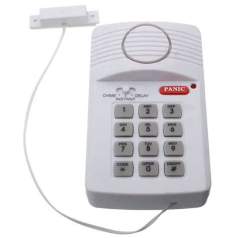 Buy Chime Security Keypad Door Alarm System w Panic Button, Sliding ...