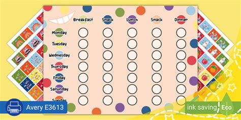 Food and Mealtimes Reward Charts and Stickers (teacher made)