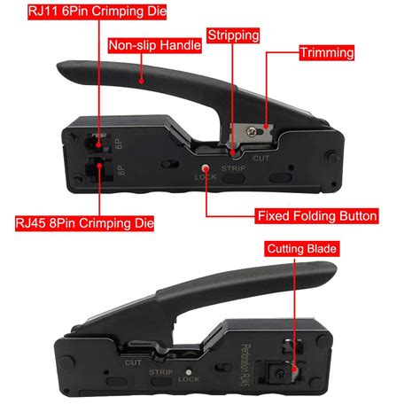 Buy DUEBEL Crimping Tool, Ratcheting Wire Crimper Tool Rj45 Connectors ...