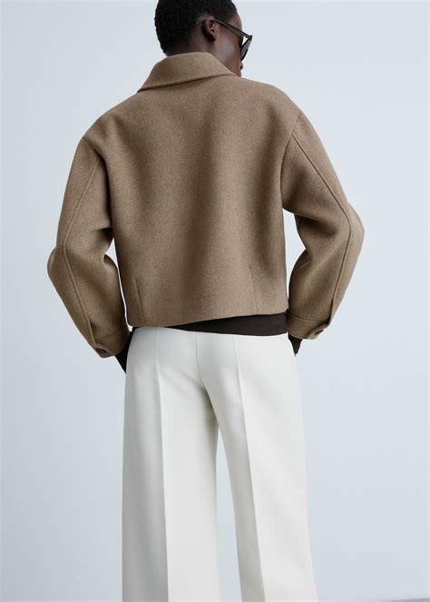 Wool jacket with pockets - Women | MANGO USA