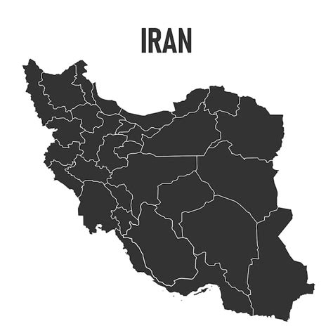 Map of Iran with Provinces | Premium Vektor
