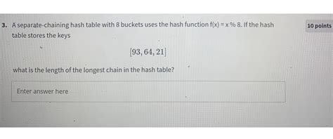 Chaining Hash Table 的图像结果