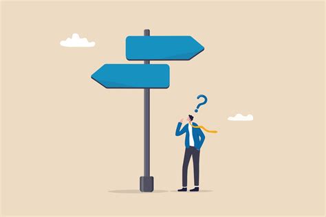 Choosing between 2 choices, make decision to the left or right ...