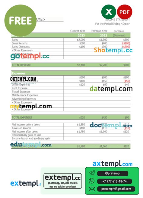 Example Income Statement 的图像结果