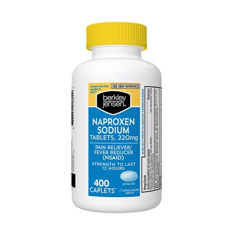 Berkley Jensen Naproxen 220mg Sodium Caplets, 400 ct. | BJ's Wholesale Club
