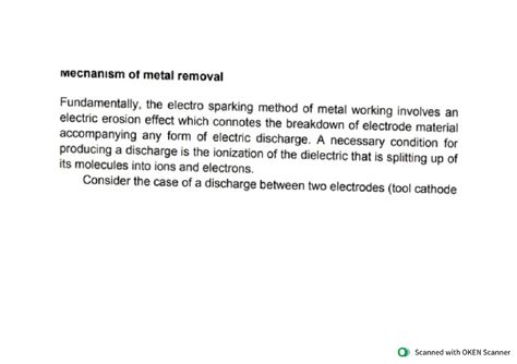 Modern Manufacturing Process - Mechanism of Metal Removal, Electrode ...