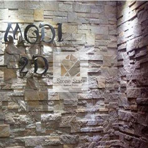 Buy Latest Navy Grey Sandstone Mosaic Wall Cladding in India