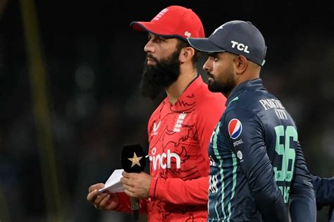 Moeen Ali and Babar Azam at the toss for the series decider ...