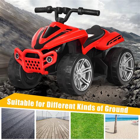 Costzon Kids ATV, 6V Battery Powered Electric Vehicle, 2 Speeds ...
