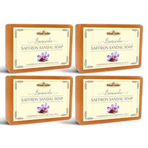 Buy Bansiwala Khadi Chandan Kesar Handmade Soap|Skin Glowing Cleansing ...