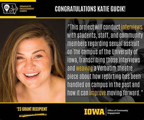 Our sixth GEC Grant Winner is Katie Gucik! Katie is currently pursuing ...