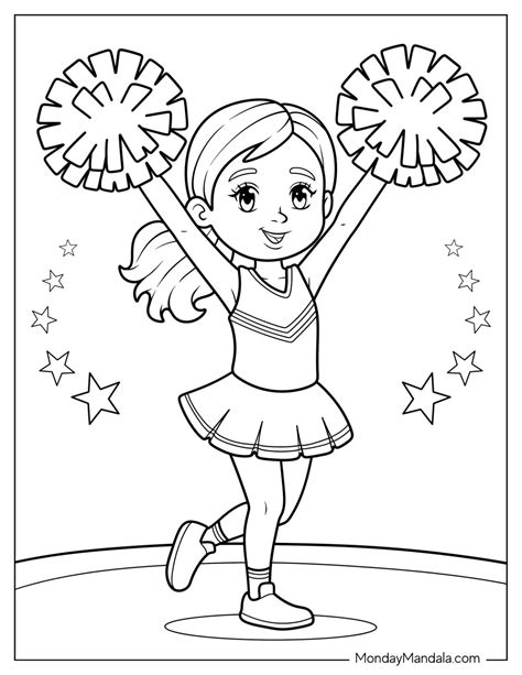 41 Cheerleading Coloring Pages (Free PDF Printables)