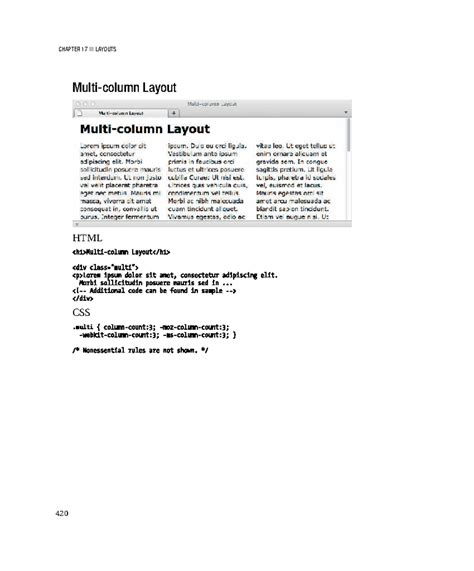 Web development (40) - CHAPTER 17 LAYOUTS Multi-column Layout HTML ...