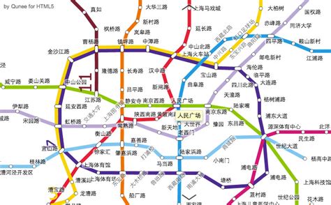 HTML5绘制上海地铁线路图-【科e互联】