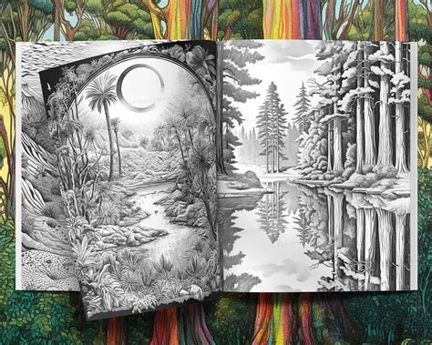 Nature Landscapes he Colors of Earth Coloring Book, Beautiful Flowers ...