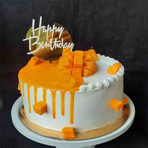 Send Drip Vanilla Mango Cake Online - GAL22-109336 | Giftalove