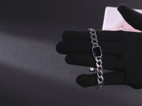 Blue Stone Cuban Silver Bracelet for Men | Orionz Jewels