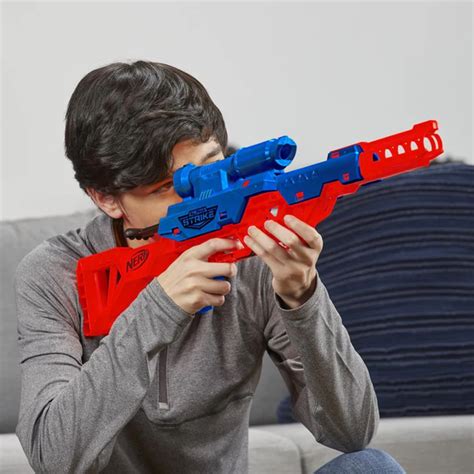 AM7421 Strike Wolf LR-1 Blaster with Targeting Scope and 12 Elite Dart ...