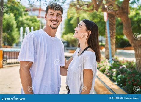 Man and Woman Couple Hugging Each Other at Park Stock Image - Image of ...