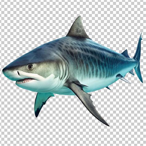 Premium PSD | Tiger shark transparent background
