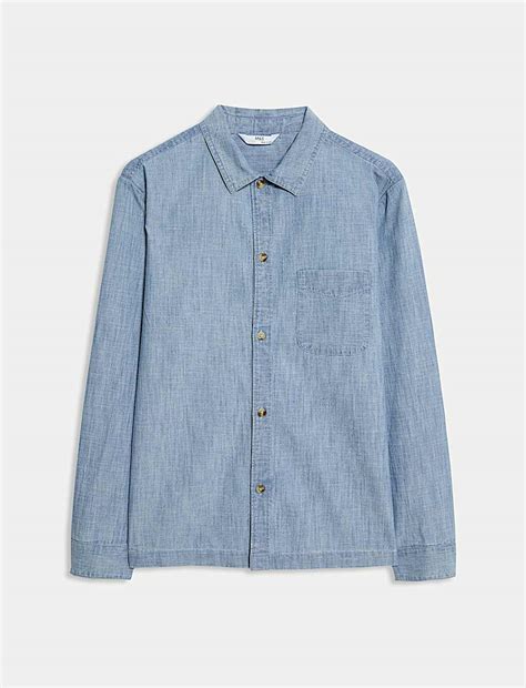 Buy Pure Cotton Denim Shirt (6-16 Yrs) at Marks & Spencer