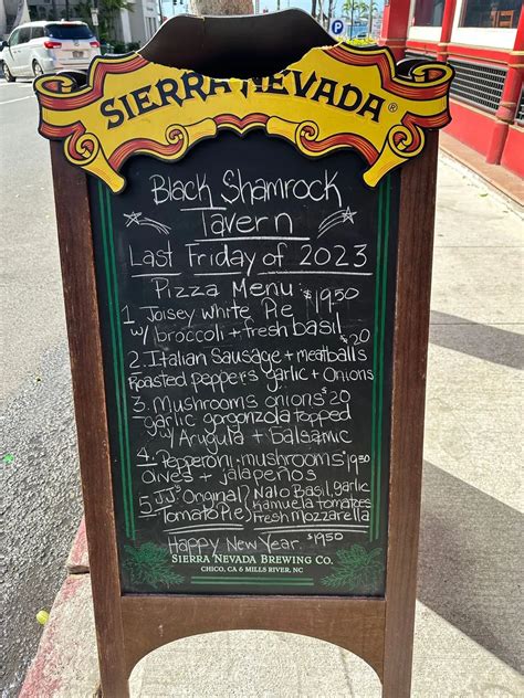 Black Shamrock Tavern Menu - Updated October 2025