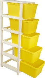 Khunt Enterprise Plastic Free Standing Chest of Drawers (Finish Color ...