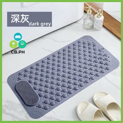 CB.PH Bath Tub Shower Mat Bathroom Anti-slip Mat Shower with Drain Hole ...