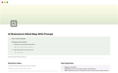 Mind Map Template by Matt Shelton | Notion Marketplace