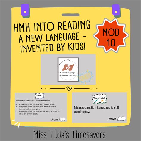 A New Language - Invented by Kids! Quiz - Grade 4 HMH into Reading | Made By Teachers