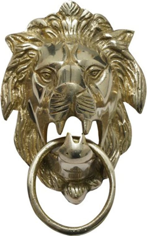 Buy Golden Fox Brass Lion kada Big Vehicle Emblem and Door Knnocker ...