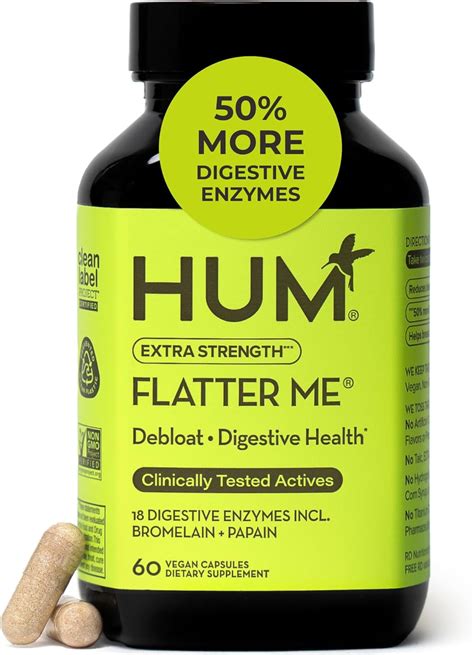 Amazon.com: HUM Flatter Me Extra Strength Digestive Enzymes for Women ...