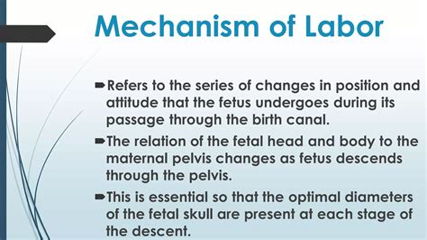 Mechanism of labor | PDF