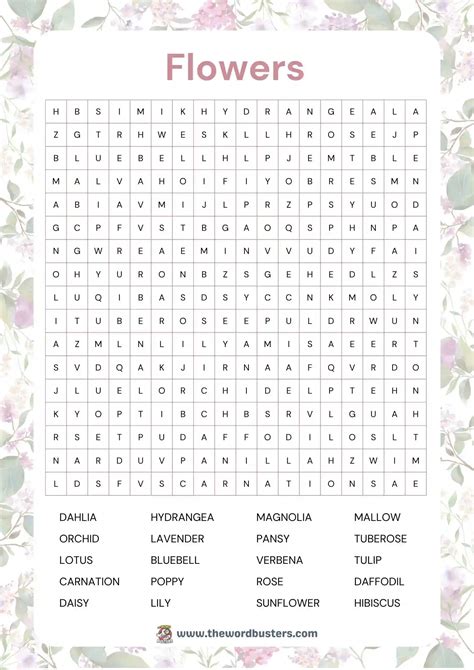 Printable Word Searches For Adults