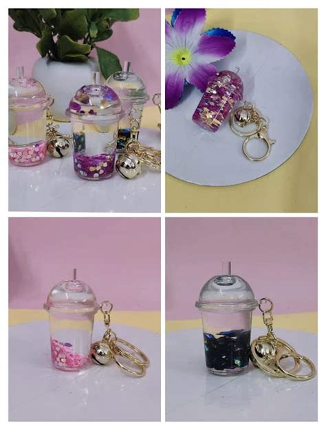 TERA 13 (1 piece keychain for girls water glitter keychain for kids ...