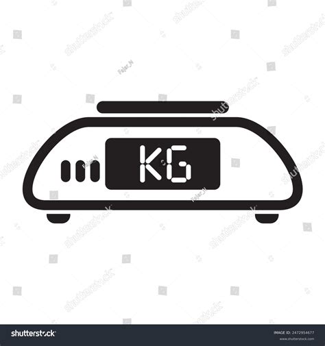Digital Scales Icon Silhouette Vector Design Stock Vector (Royalty Free) 2472954677 | Shutterstock