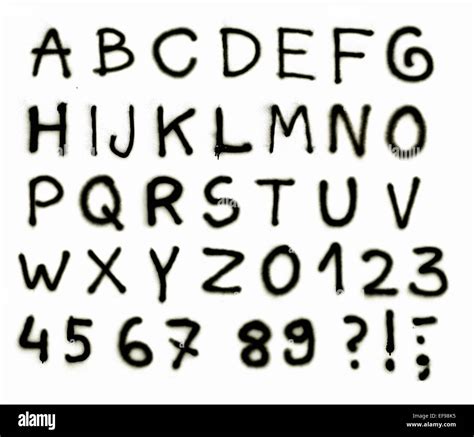 Alphabet letters. Spray paint abc Stock Photo - Alamy