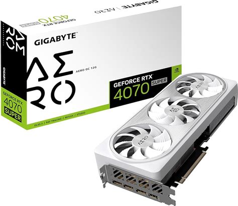 GIGABYTE GeForce RTX 4070 Super AERO OC 12G Graphics Card, 3X WINDFORCE ...