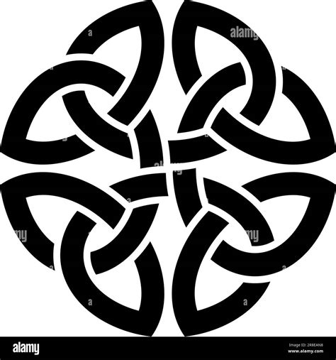 Infinity knot in black. Celtic symbol. Isolated background. Symbolizes ...