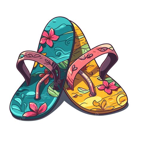 Flipflops Clipart Cartoon Image Of Flip Flops Vector, Cartoon Clipart ...