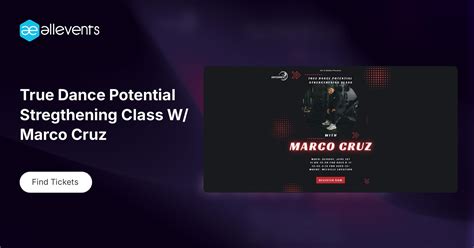 True Dance Potential Stregthening Class W/ Marco Cruz, 165 Walt Whitman ...